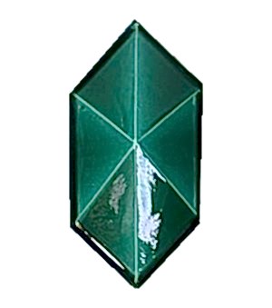 12,5x25 Cm Yeşil Diamond Piramit Altıgen Çini Seramik
