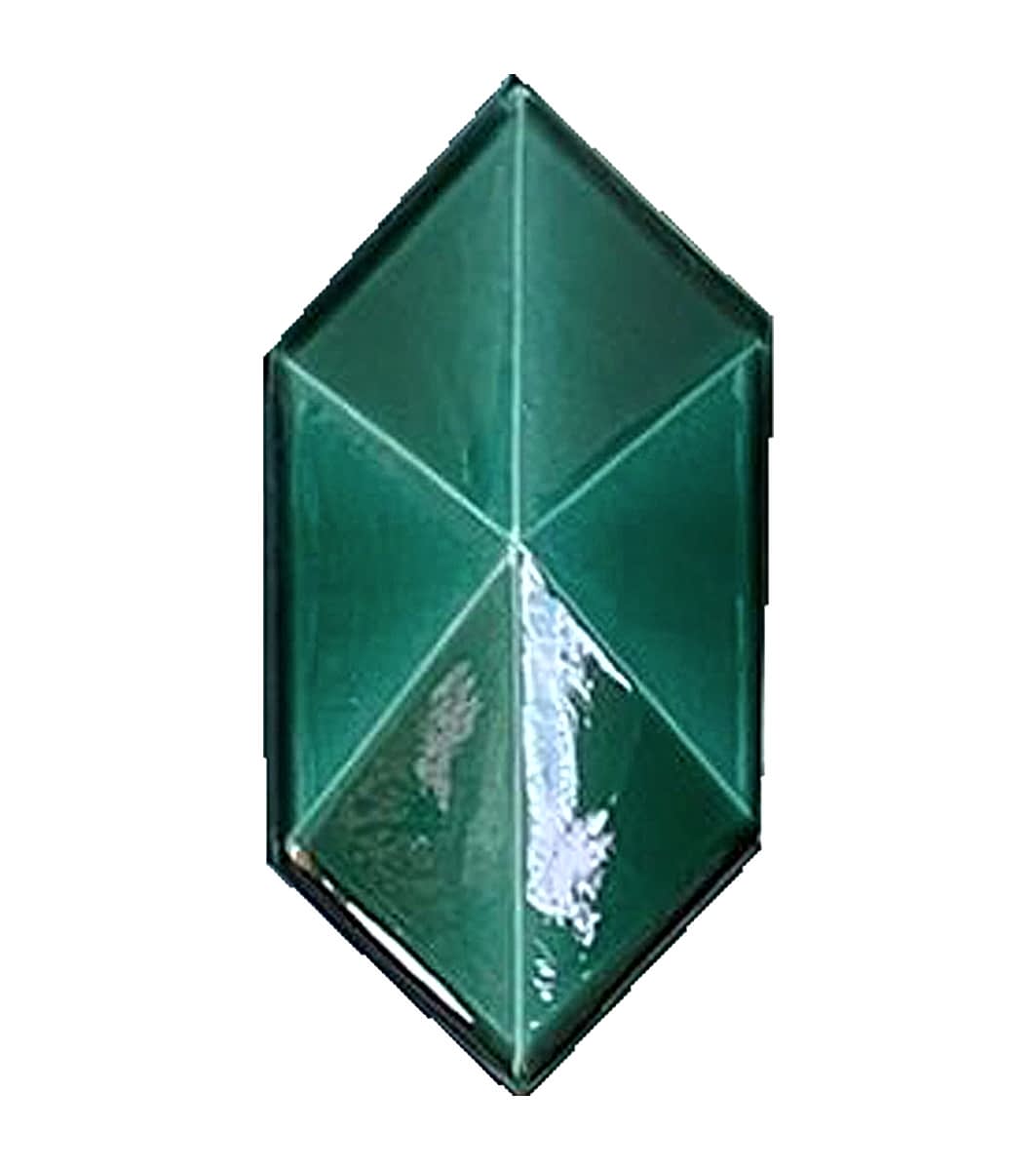 12,5x25 Cm Yeşil Diamond Piramit Altıgen Çini Seramik