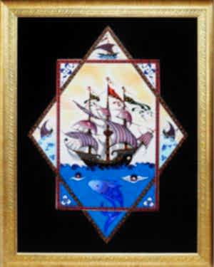 80x100 Cm ED 682 Yıldız Kalyon Çini Pano
