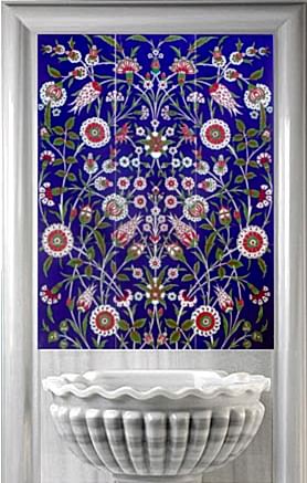 75x99 İznik Desenli Kütahya Çini Pano