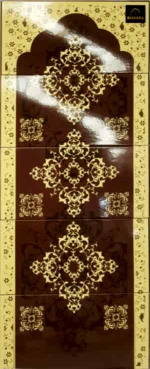 60x160 Dijital Baskı Arabesk Desen Türk Hamamı Panosu