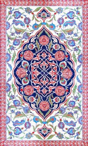 120x200 iznik cini desenli el dekor kutahya cinisi