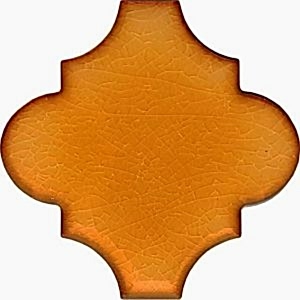 12x12 Ottoman Düz Arabesk Karamel Çini