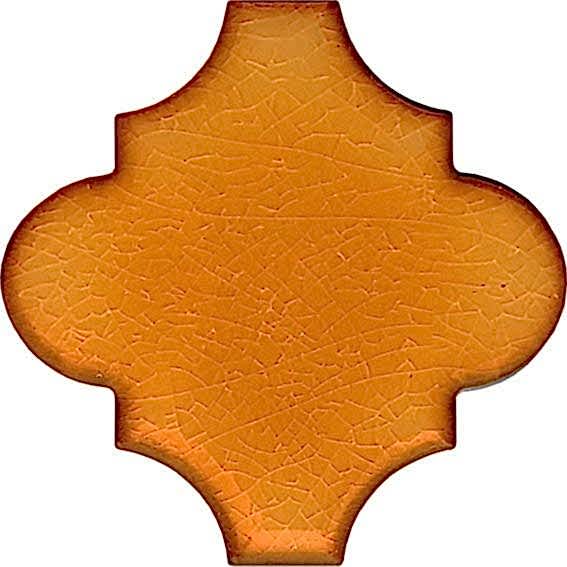 12x12 Ottoman Düz Arabesk Karamel Çini