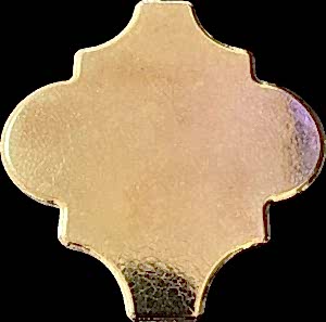 12x12 Ottoman Düz Arabesk Bronz Çini