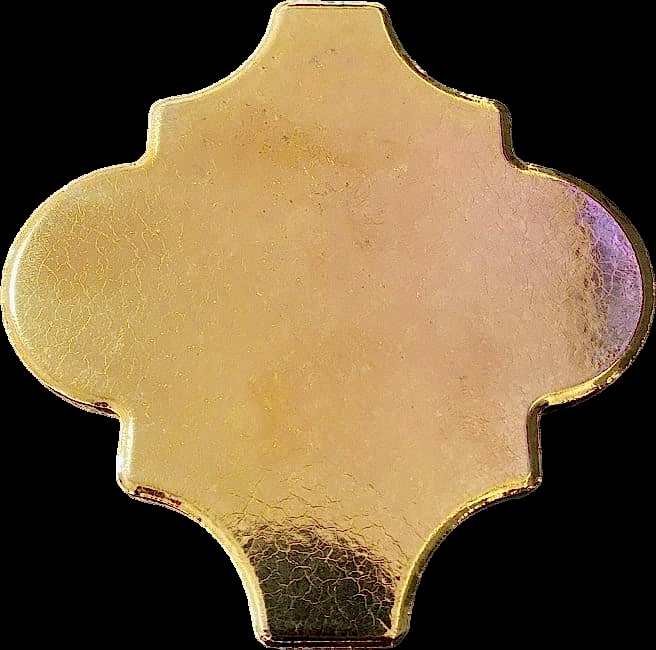 12x12 Ottoman Düz Arabesk Bronz Çini