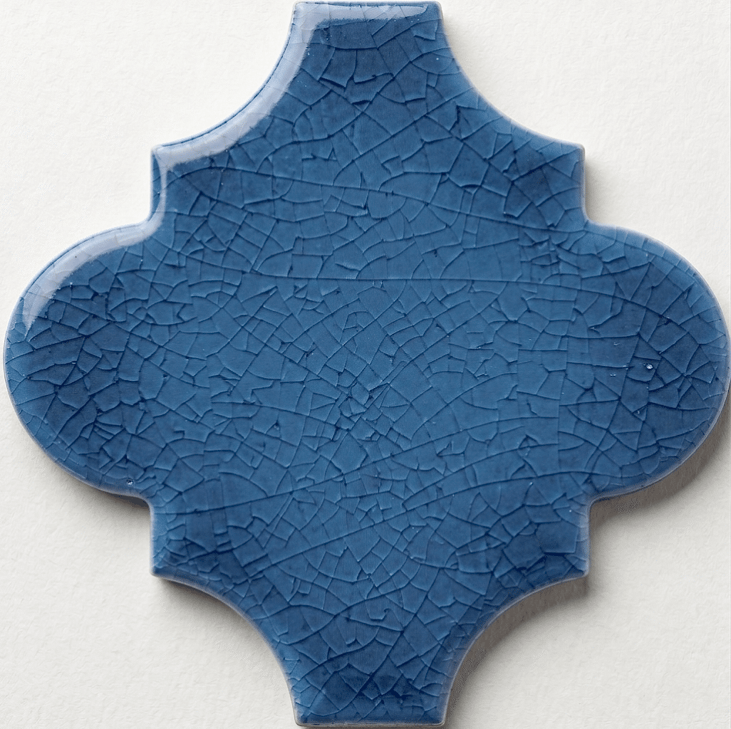 12x12 Ottoman Düz Arabesk Petrol Mavisi Çini