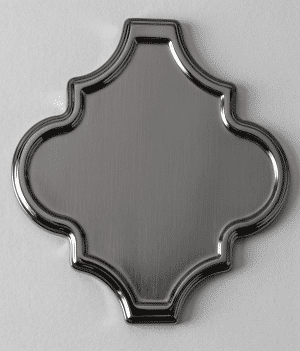 12x12 Ottoman Rölyefli Arabesk Antrasit Çini
