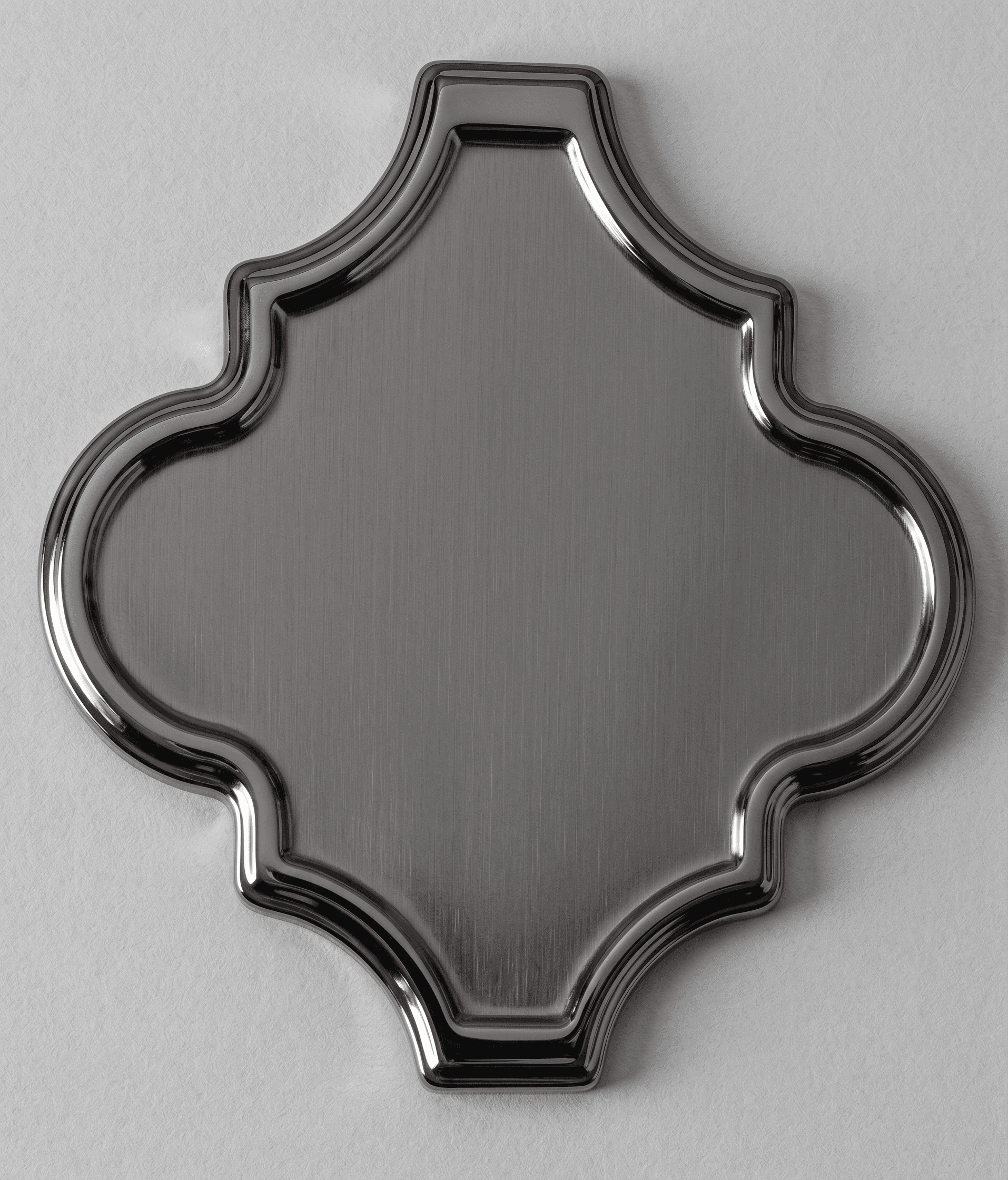 12x12 Ottoman Rölyefli Arabesk Antrasit Çini