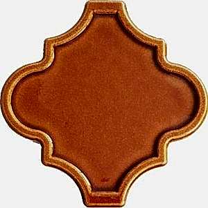 12x12 Ottoman Rölyefli Arabesk Karamel Çini