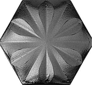 15x17 Cm Çiçekli Mat metalik Altıgen Seramik