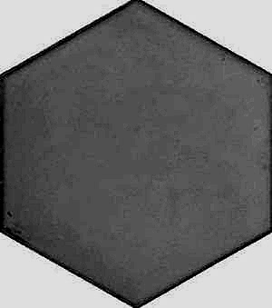 15x17 Cm Düz Beyaz Altıgen Seramik
