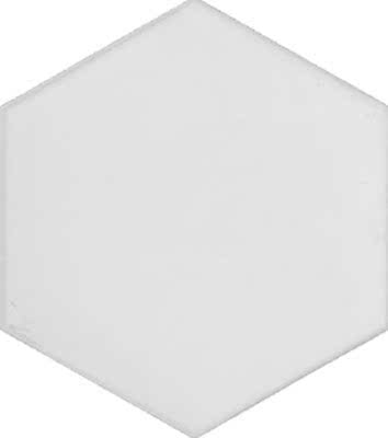 15x17 Cm Düz Beyaz Altıgen Seramik