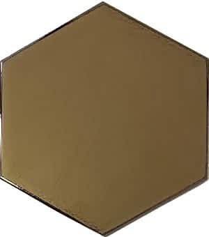 15x17 Cm Düz Bronz Altıgen Seramik