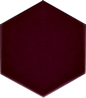 15x17 Cm Düz Koyu Pembe Altıgen Seramik