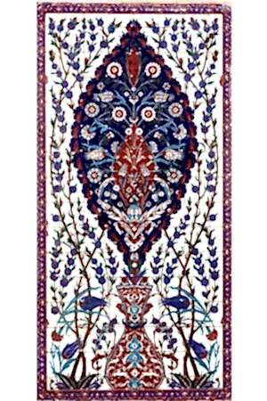 160x320 iznik cini desenli el dekor kutahya cinisi