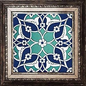 20x20 Cm Ac 80 Selçuklu İznik Desen Kütahya Çini Karo