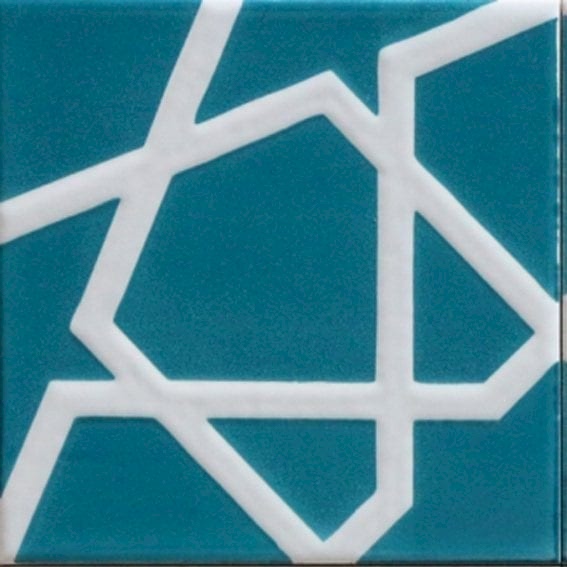 20x20 cm SP 100 Mavi Beyaz Desenli Kütahya çinisi