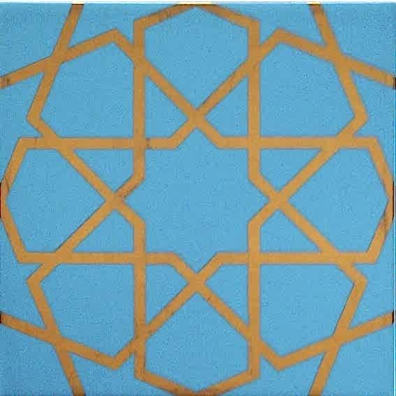 20x20 Cm SP 89 Turkuaz Metalik Serigraf Türk Hamamı Pano