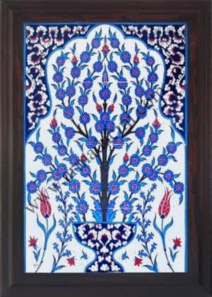 40x60 Cm ED 506 Saksılı Hayat Ağacı Çini Pano