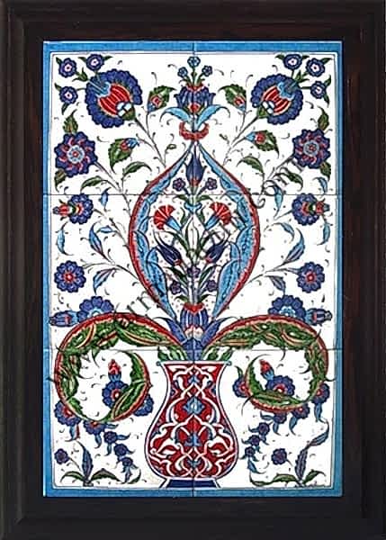 40x60 Cm ED 518 Saksılı hançerli Eldekoru Çini Pano