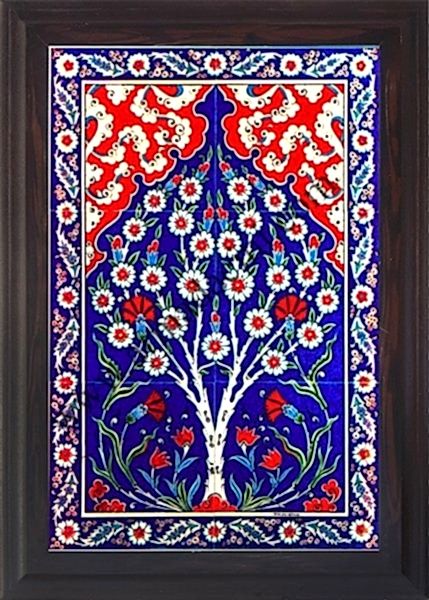 40x60 Cm ED 602 Kobalt Hayat Ağacı  Çini Pano