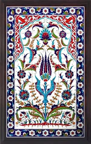 60x100 Cm ED 624 Hançerli El dekoru Çini Pano