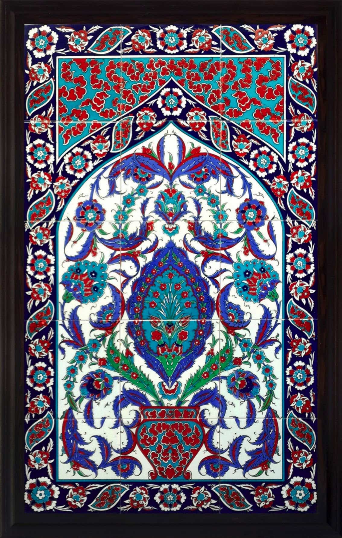 60x100 Cm ED 626 Göbekli El dekoru Çini Pano
