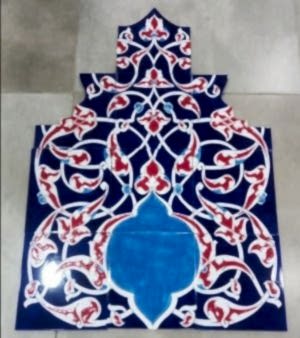 60X80 Eldekoru İznik Rumi Desenli çini pano