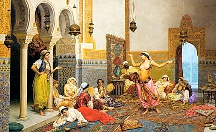 80x120  Osmanlı Türk Hamamı Sazende Digital Baskı Pano