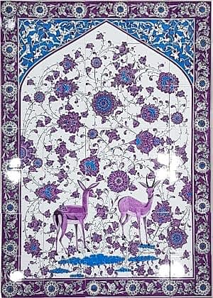100x140 Cm ED 684 Ceylanlı El dekoru Çini Pano