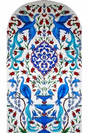 80x160 Cm ED 685 Zümrüdü Anka El dekoru Çini Pano
