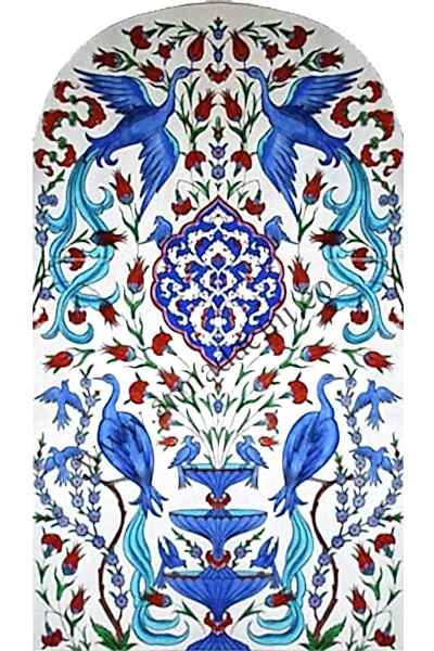 80x160 Cm ED 685 Zümrüdü Anka El dekoru Çini Pano