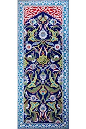 80x200 Cm ED 642 Zeminli Rumi Desenli El dekoru Çini Pano