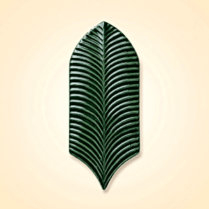 9X20 Palm Life Zümrüt Yeşil Çini Seramik