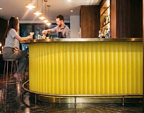 10X100 Bar Önü Sarı Çini Seramik